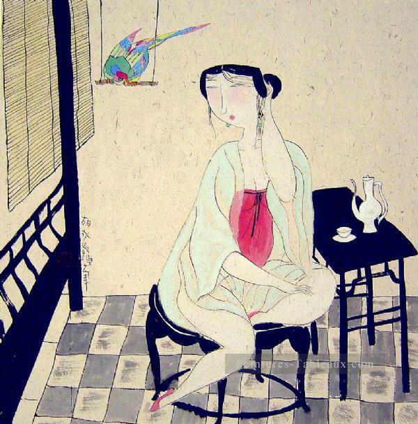 Hu yongkai chinois dame 13 Peintures à l'huile